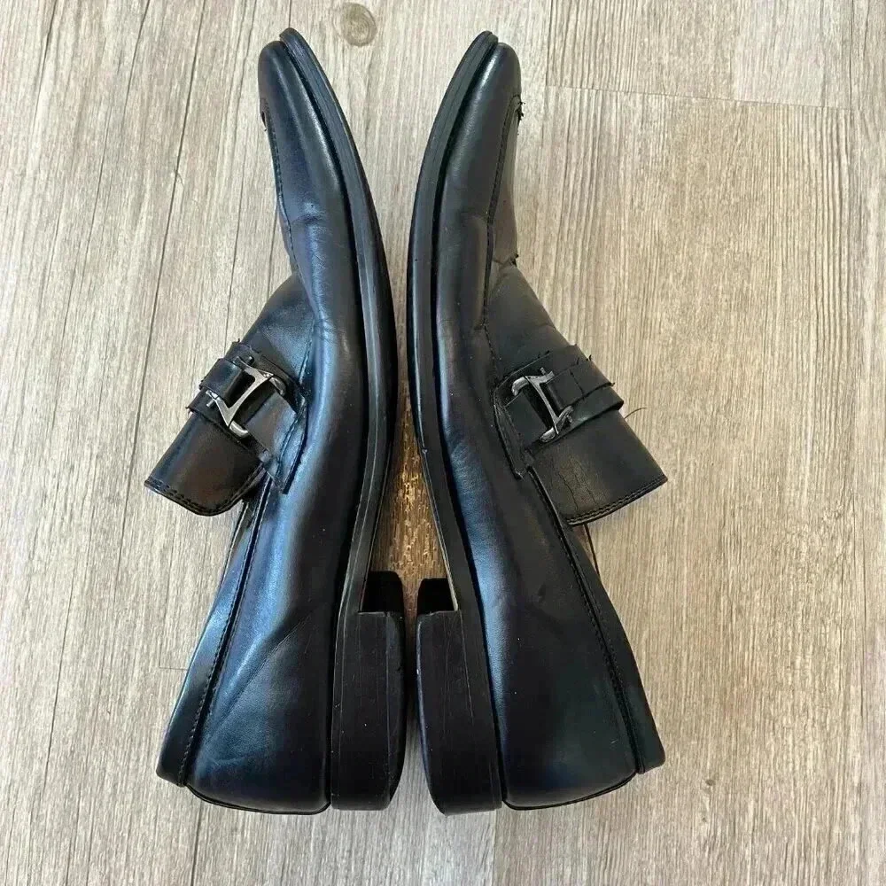 Mens Adolfo Black Johnston Loafers - 10